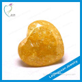 Hot sale dark golden yellow heart shape cheap online synthetic beads